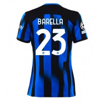 Billiga Inter Milan Nicolo Barella #23 Hemma fotbollskläder Dam 2023-24 Kortärmad